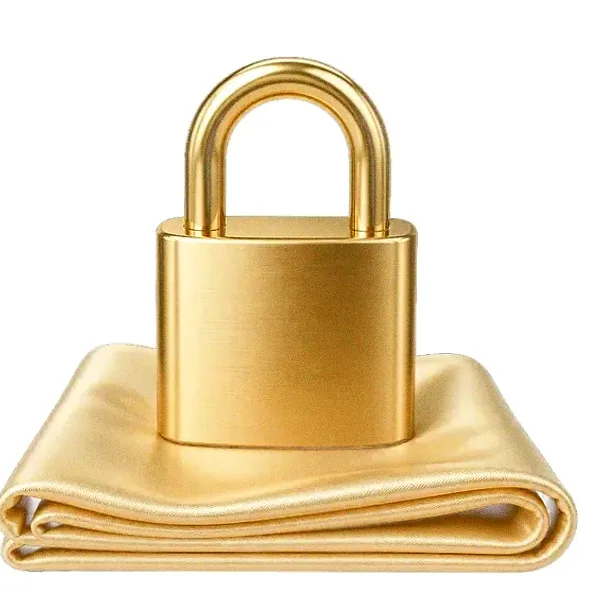 Padlock on folded cloth — Smash
