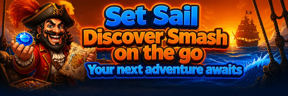 Pirate captain holds a glowing jewel beside ship rigging, with sails and open sea in the background.