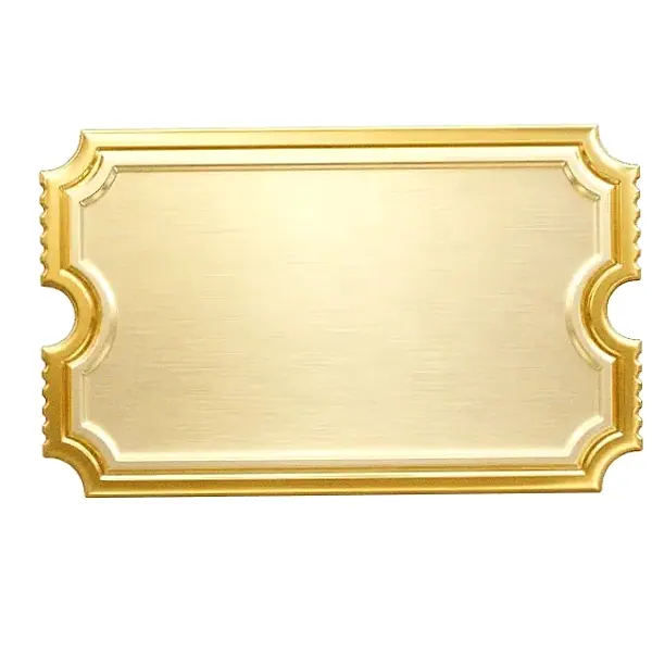Blank ticket plaque — Smash