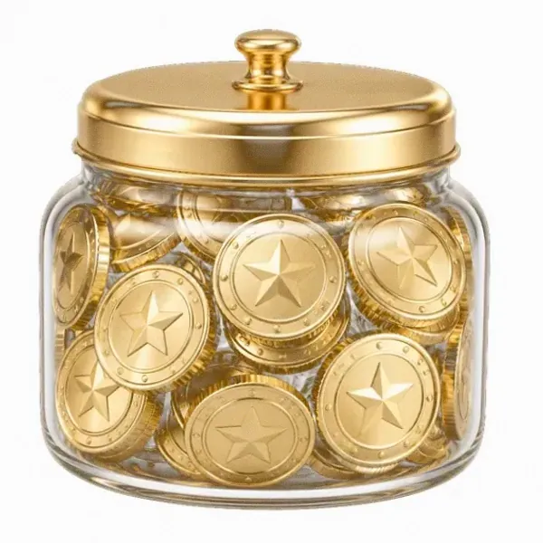 Coin-filled jar — Smash